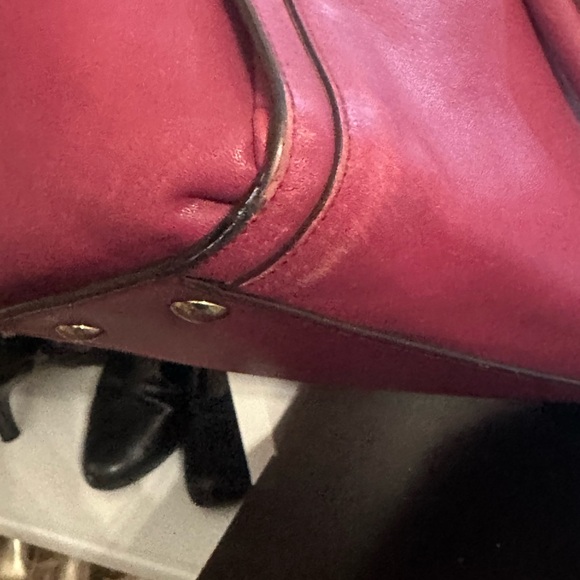 Coach Chelsea Legacy Dark raspberry leather satchel carryall 25359 Shoulder bag - Picture 10 of 12